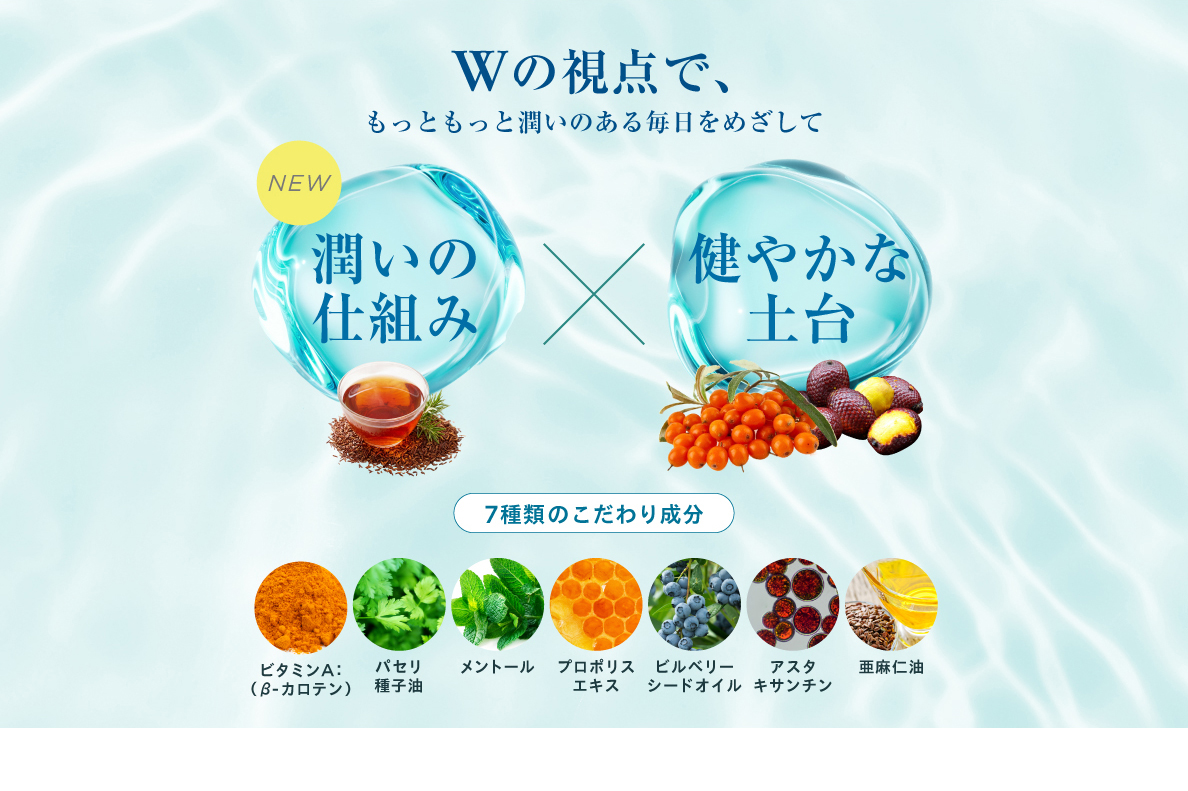 Wの視点で、もっともっと潤いのある毎日を目指して